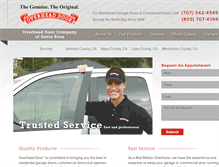 Tablet Screenshot of overheaddoorsantarosa.com
